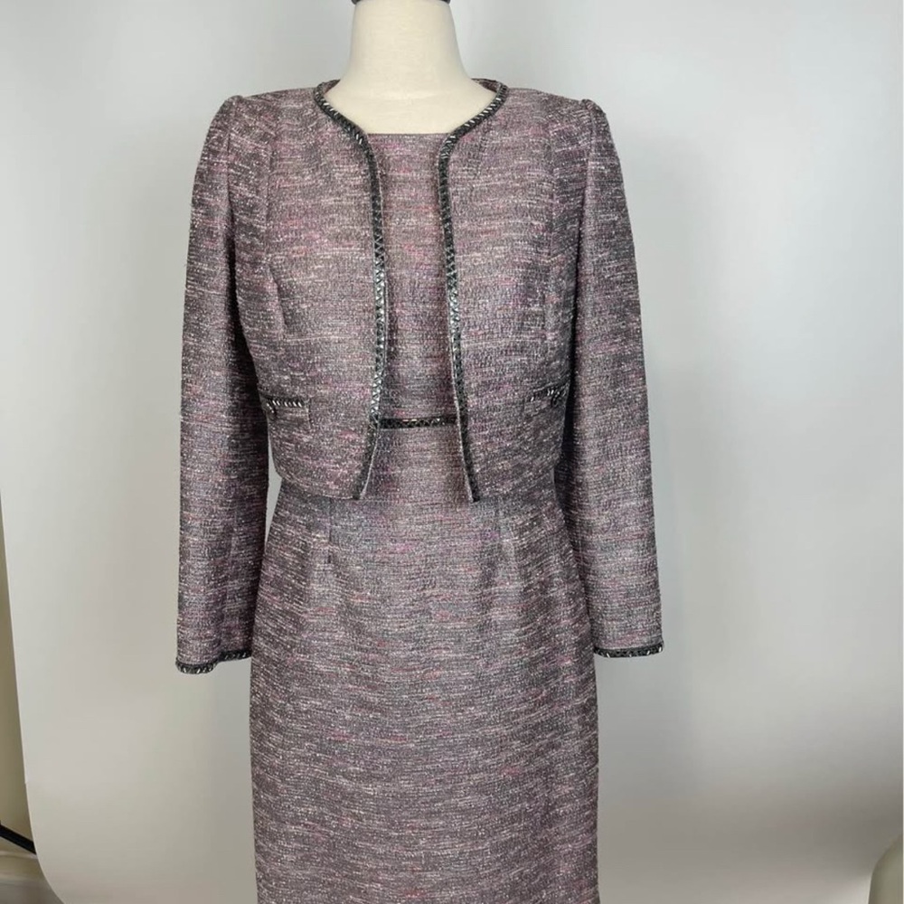 Elegant Tweed Jacket and Dress Set Size 6 NWT